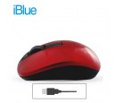 MOUSE IBLUE OPTICAL USB XMK-180 RED (PN XMK-180-RD)